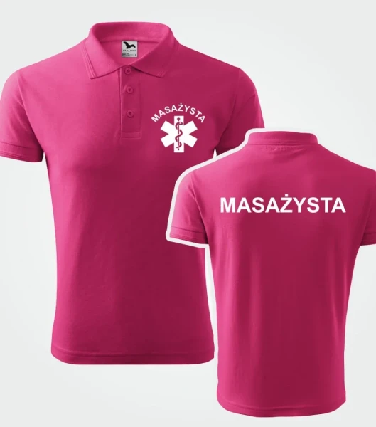 Koszulka Polo Męska Masażysta 200g - Pique