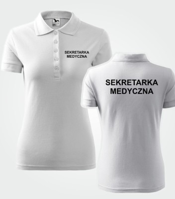 Koszulka Polo Damska Sekretarka Medyczna 200g - Pique