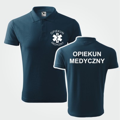 Koszulka Polo Męska Opiekun Medyczny 180g - Pique