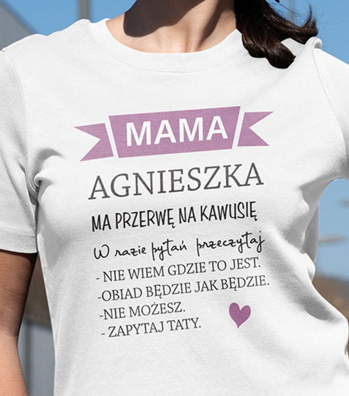 Koszulka Na Dzień Mamy Z Imieniem