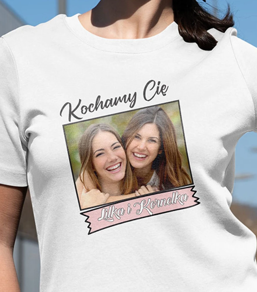 Koszulka Na Dzień Mamy Ze Zdjęciem i Imieniem