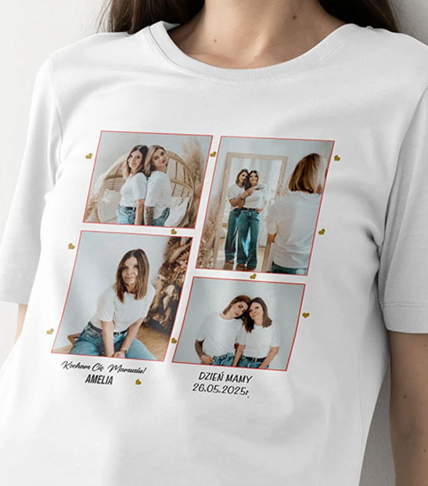 Koszulka Na Dzień Mamy Ze Zdjęciem i Imieniem