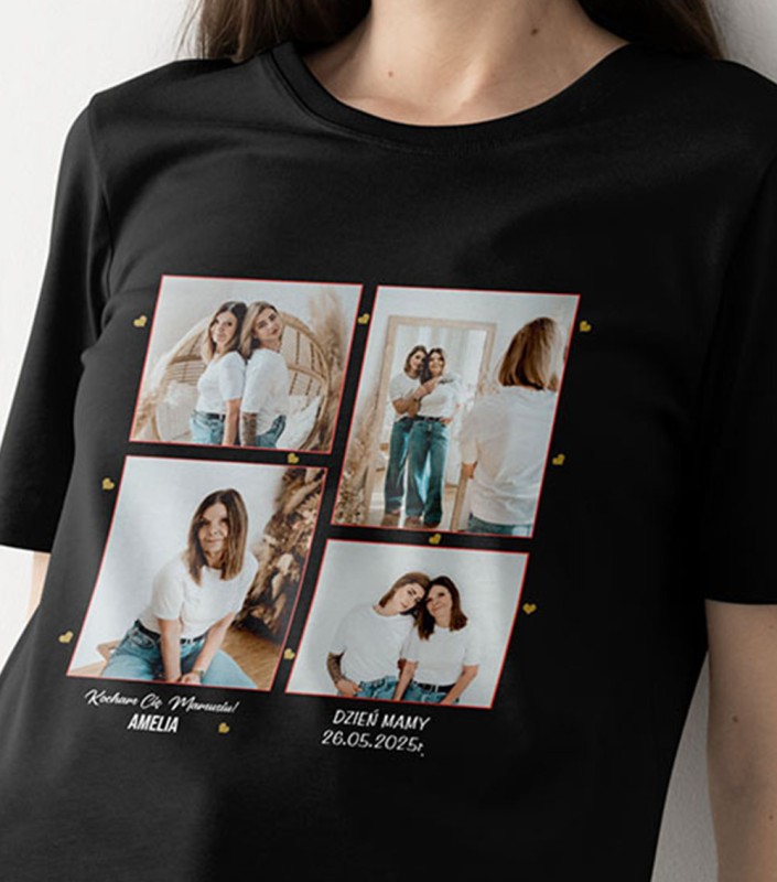 Koszulka Na Dzień Mamy Ze Zdjęciem i Imieniem