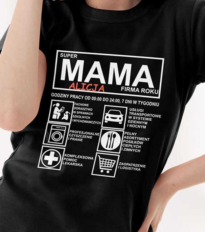 Koszulka Na Dzień Mamy Z Imieniem