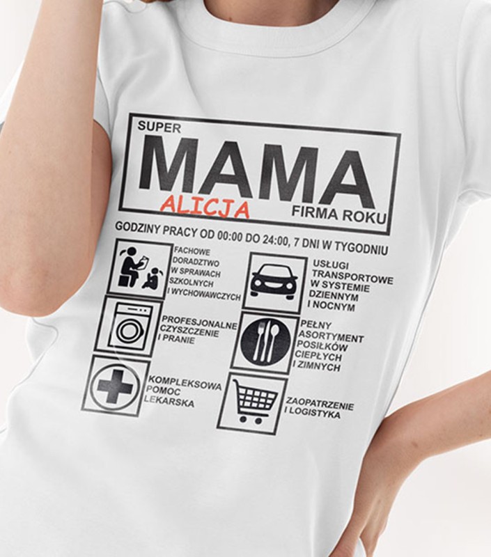 Koszulka Na Dzień Mamy Z Imieniem
