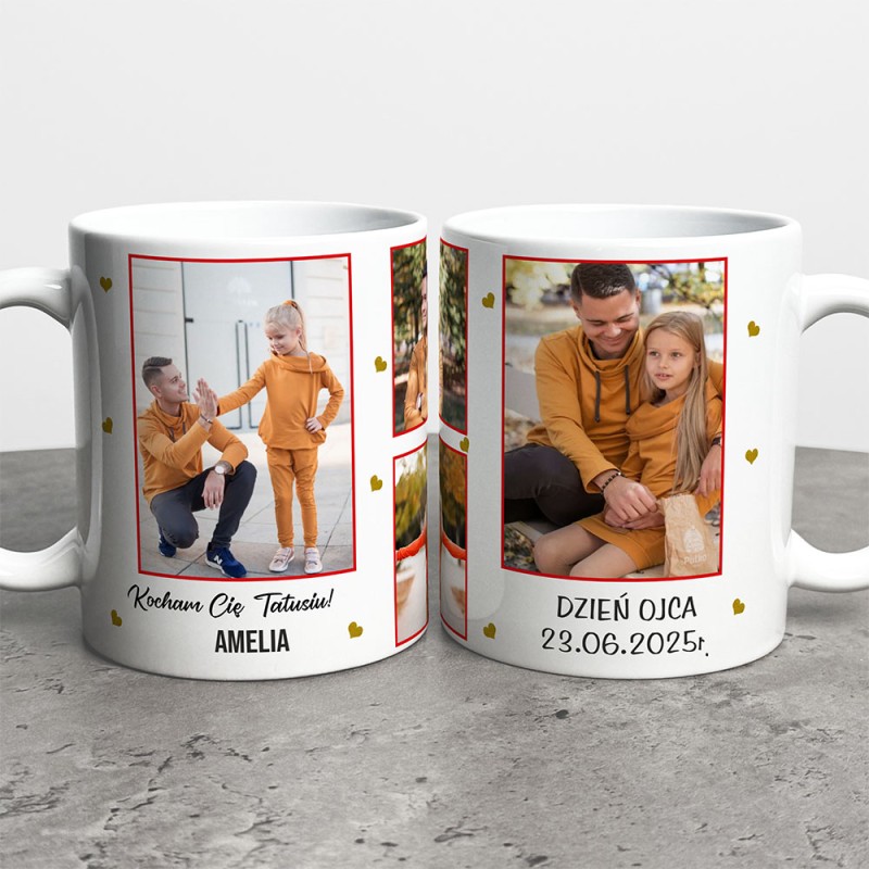 Kubek Na Dzień Taty Ze Zdjęciami I Imieniem