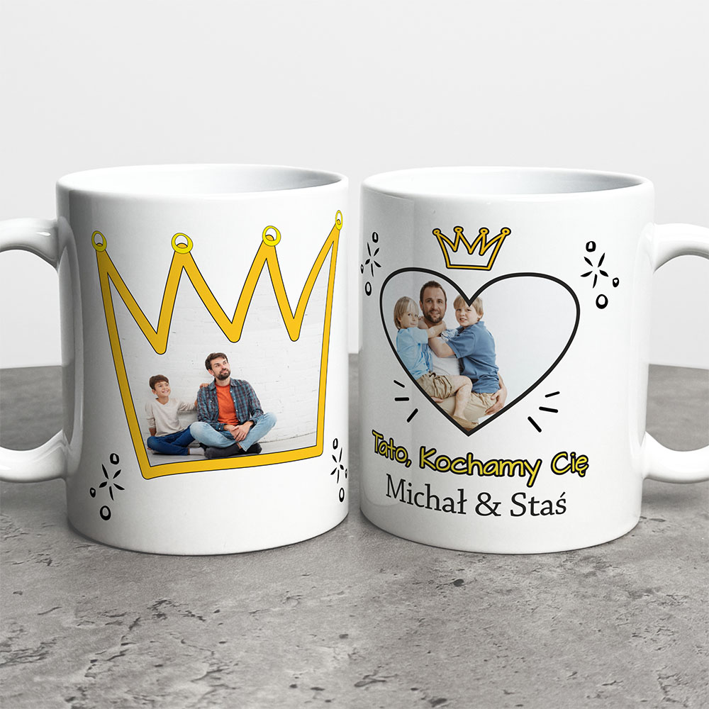 Kubek Na Dzień Taty Ze Zdjęciami I Imieniem