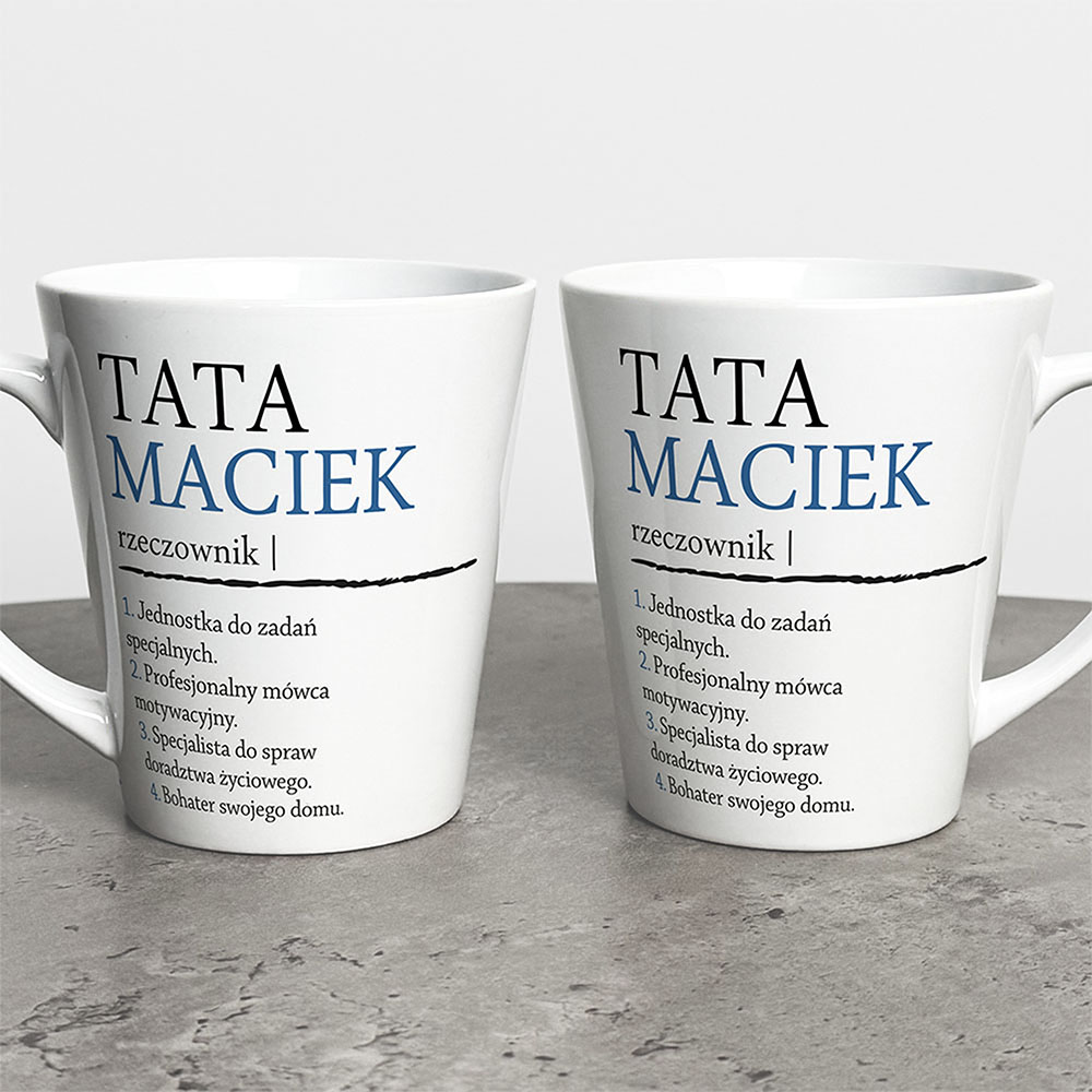 Kubek Latte Na Dzień Taty Z Imieniem