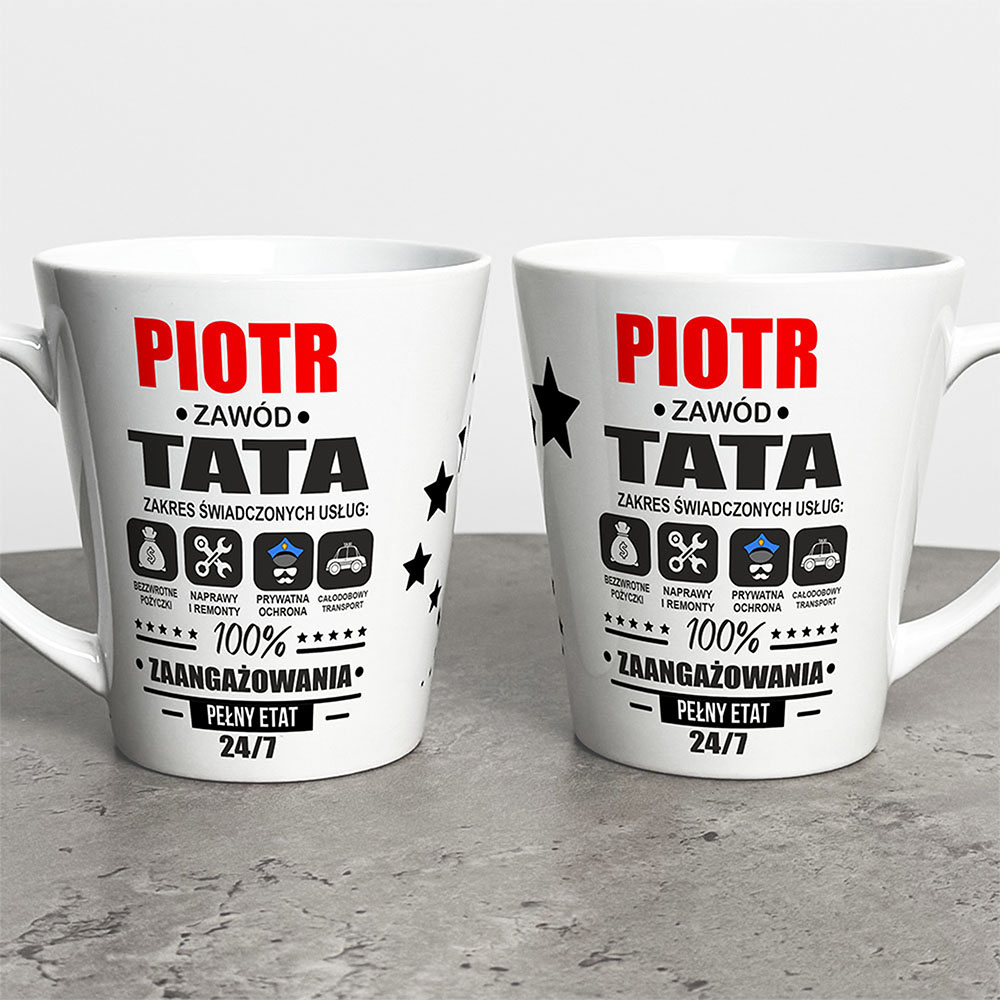 Kubek Latte Na Dzień Taty Z Imieniem