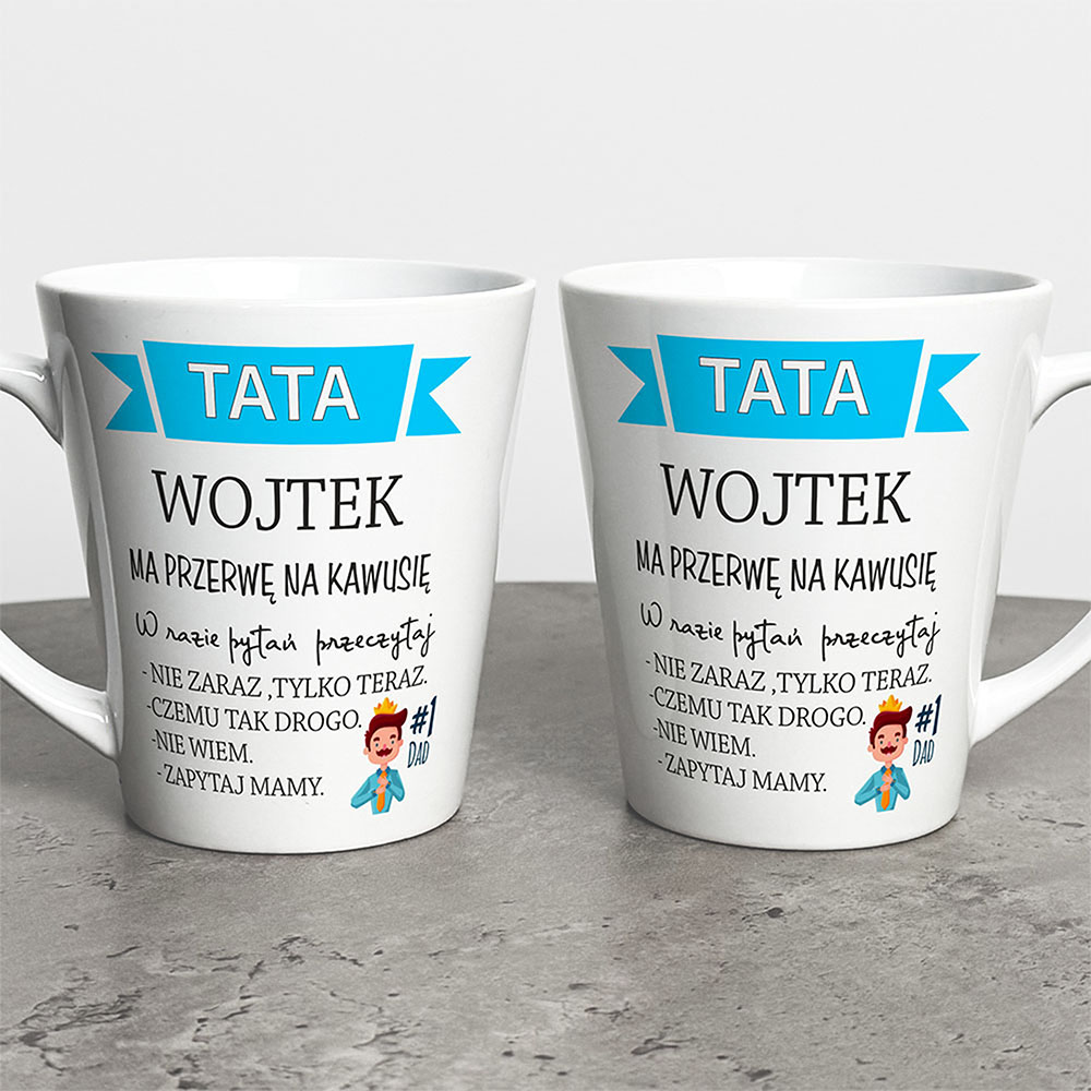Kubek Latte Na Dzień Taty Z Imieniem