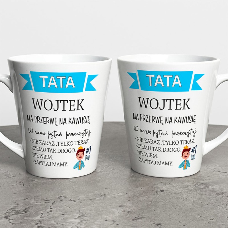 Kubek Latte Na Dzień Taty Z Imieniem