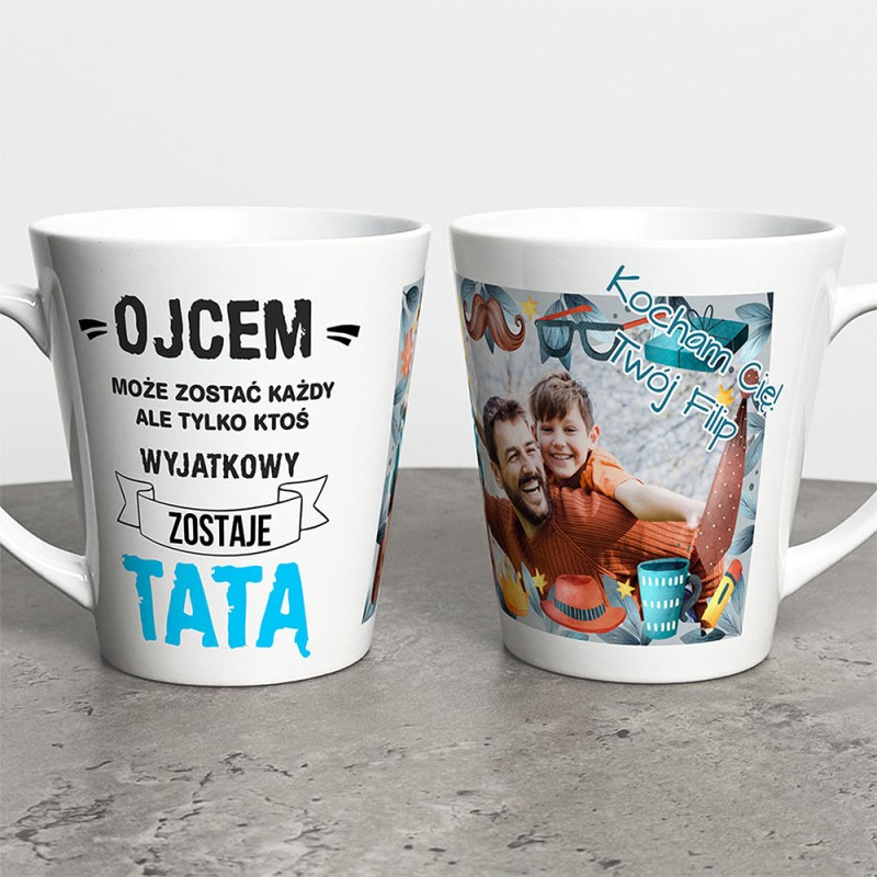 Kubek Latte Na Dzień Taty Z Imieniem I Zdjęciem
