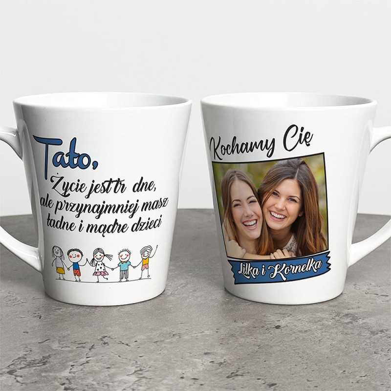 Kubek Latte Na Dzień Taty Z Imieniem I Zdjęciem