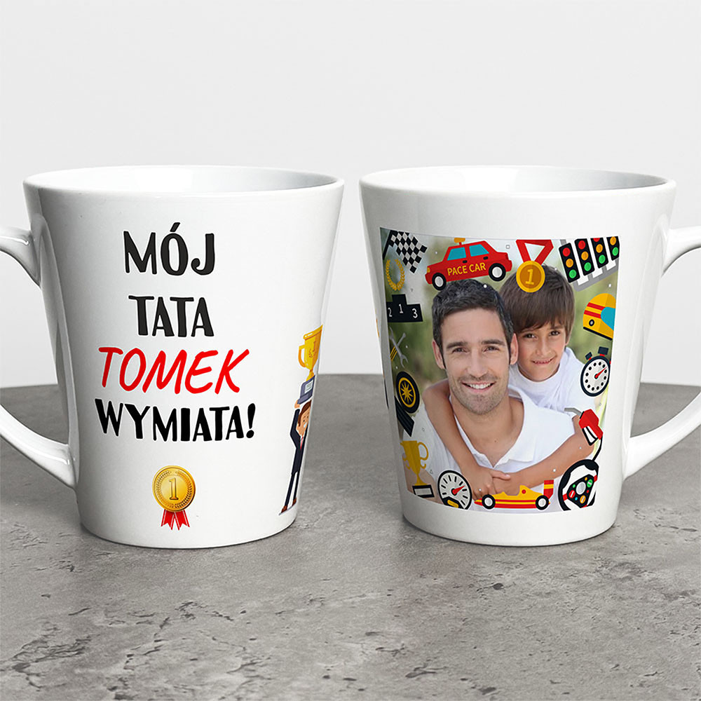 Kubek Latte Na Dzień Taty Ze Zdjęciem I Imieniem