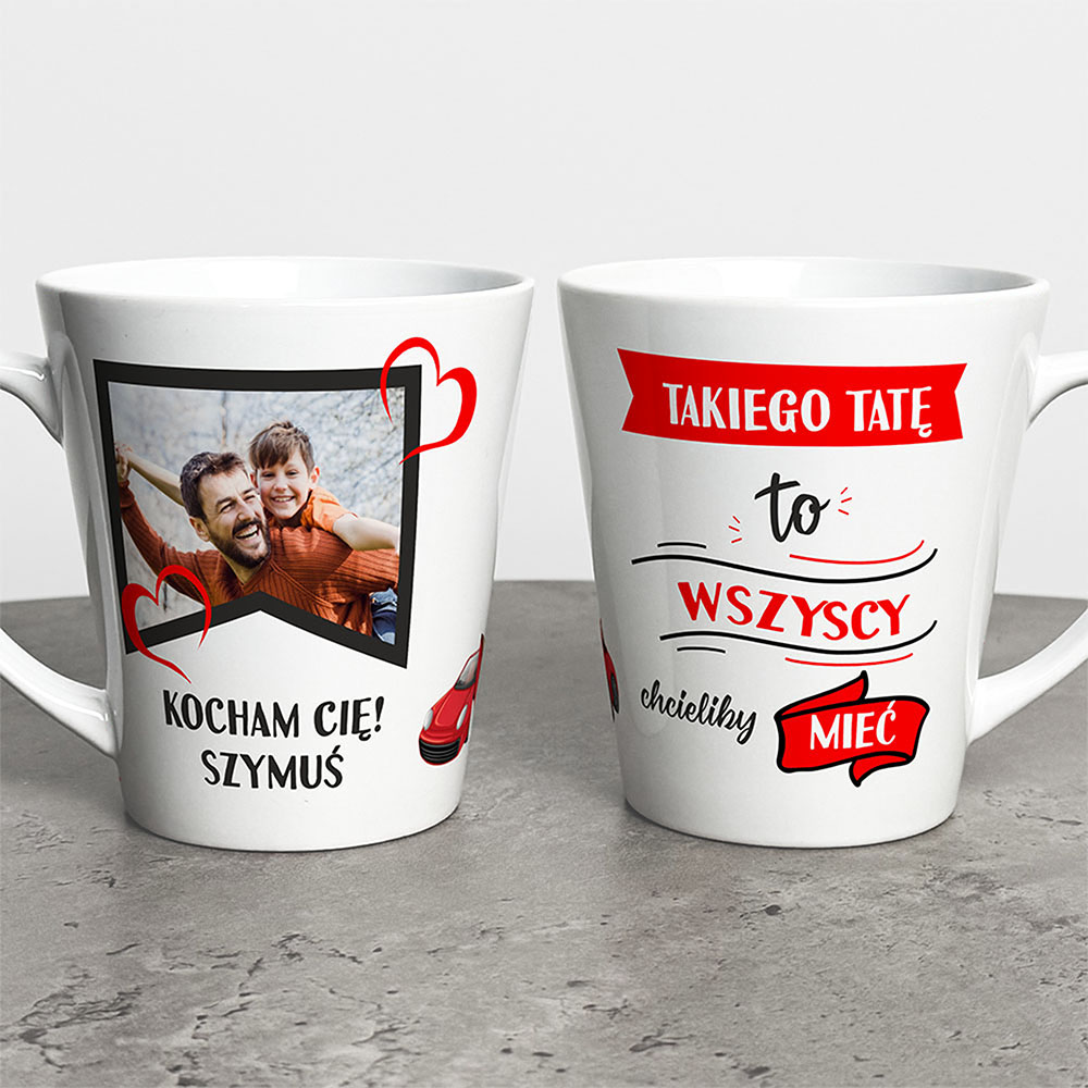 Kubek Latte Na Dzień Taty Ze Zdjęciem I Imieniem