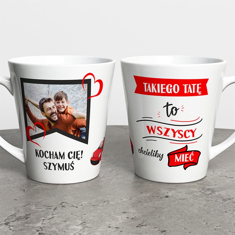 Kubek Latte Na Dzień Taty Ze Zdjęciem I Imieniem