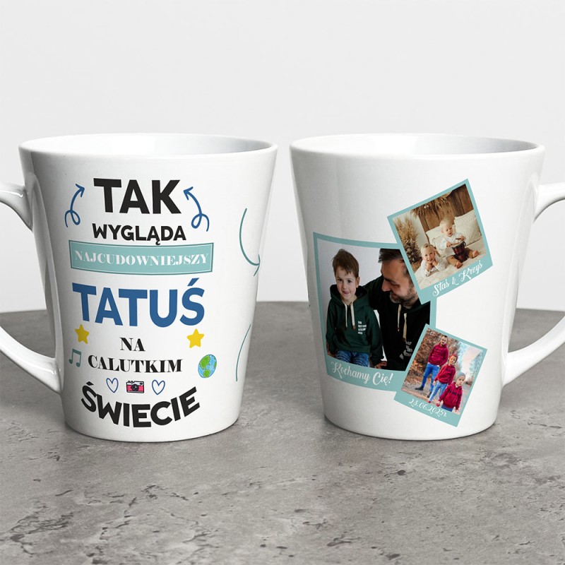 Kubek Latte Na Dzień Taty Ze Zdjęciami I Imieniem