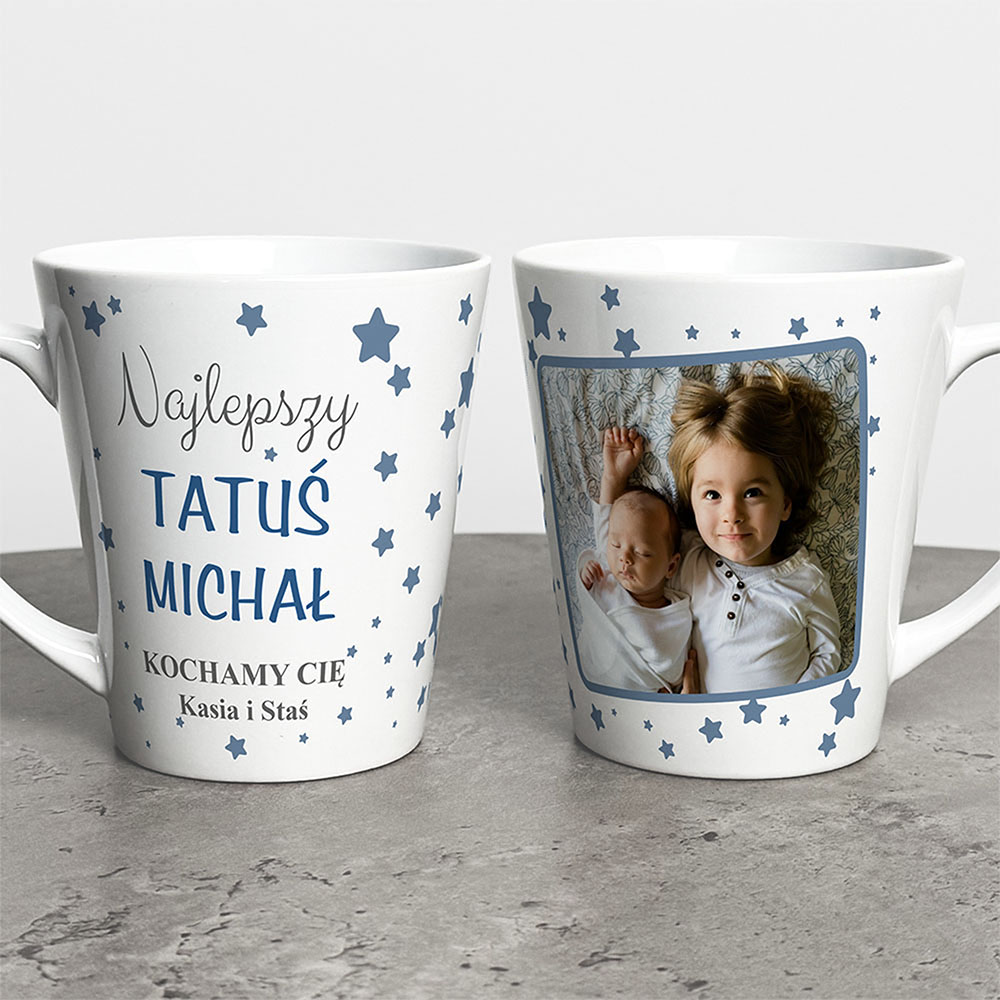 Kubek Latte Na Dzień Taty Ze Zdjęciem I Imionami