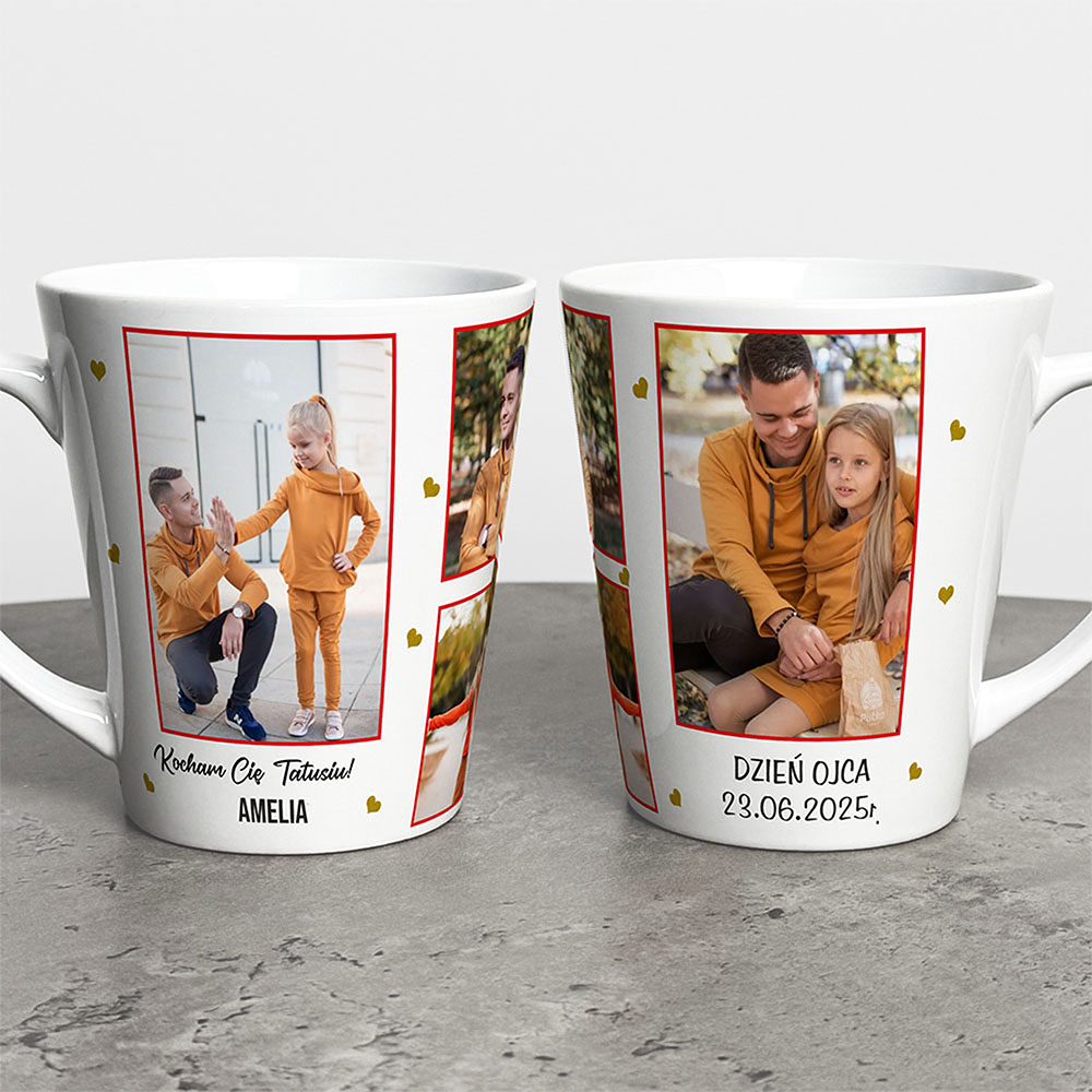 Kubek Latte Na Dzień Taty Ze Zdjęciami I Imieniem