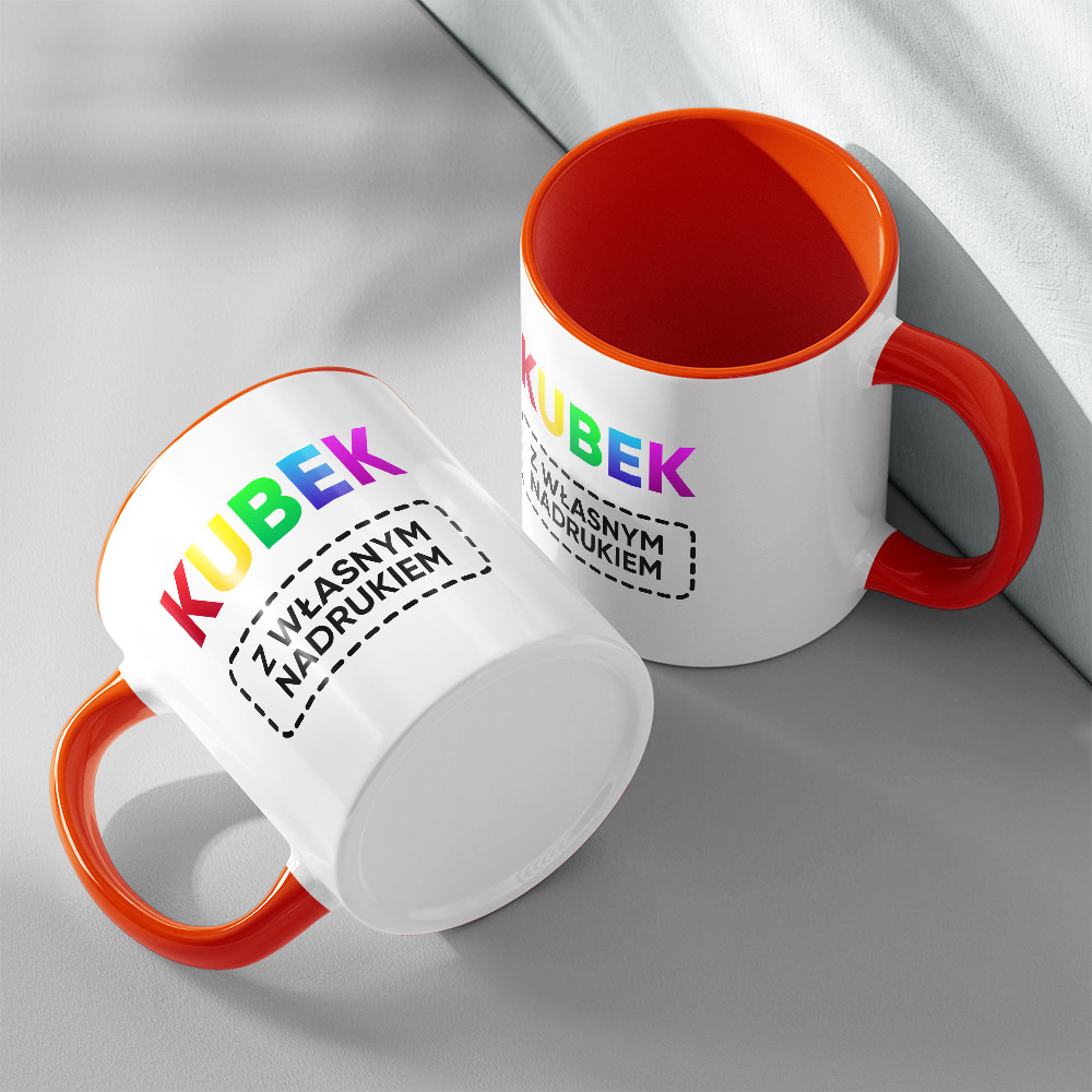 Kubek Pomarańczowy Z Logo Firmy