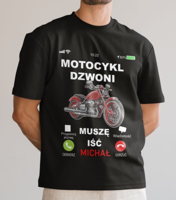Koszulka Na Dzień Taty Motocykl Dzwoni