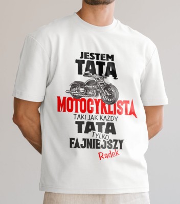 Koszulka Na Dzień Taty Motocyklista