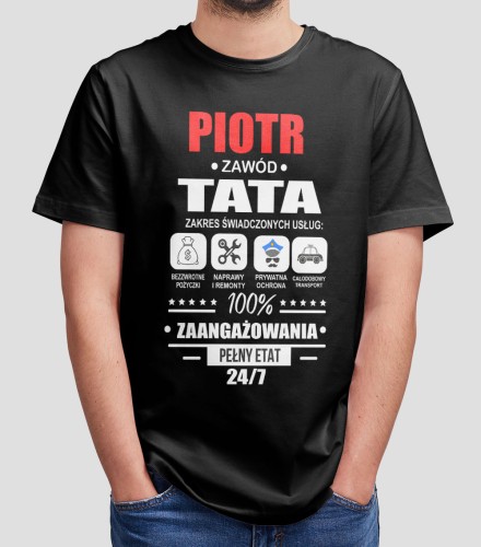 Koszulka Na Dzień Taty  Z Imieniem