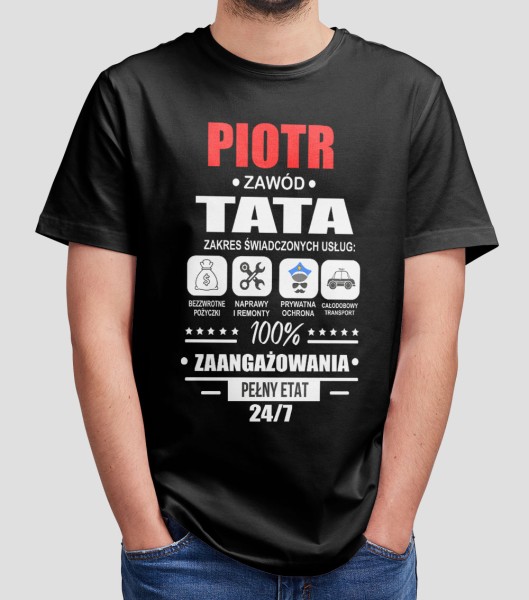 Koszulka Na Dzień Taty Z Imieniem