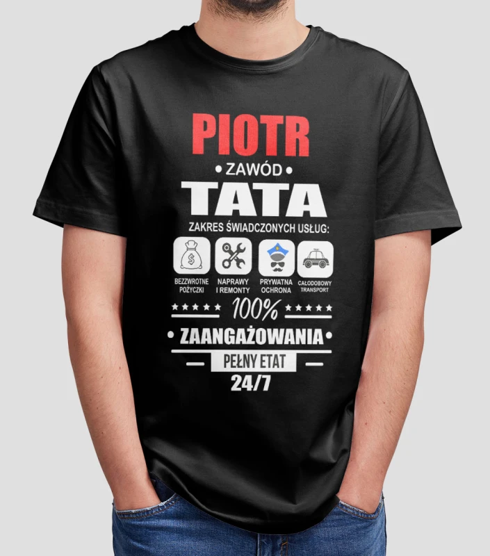 Koszulka Na Dzień Taty Z Imieniem