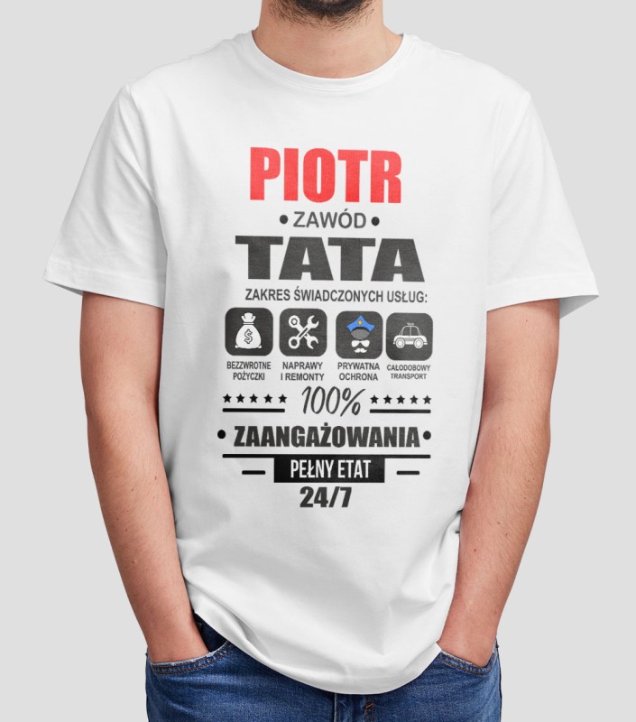 Koszulka Na Dzień Taty Z Imieniem