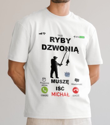 Koszulka Na Dzień Taty Ryby Dzwonią