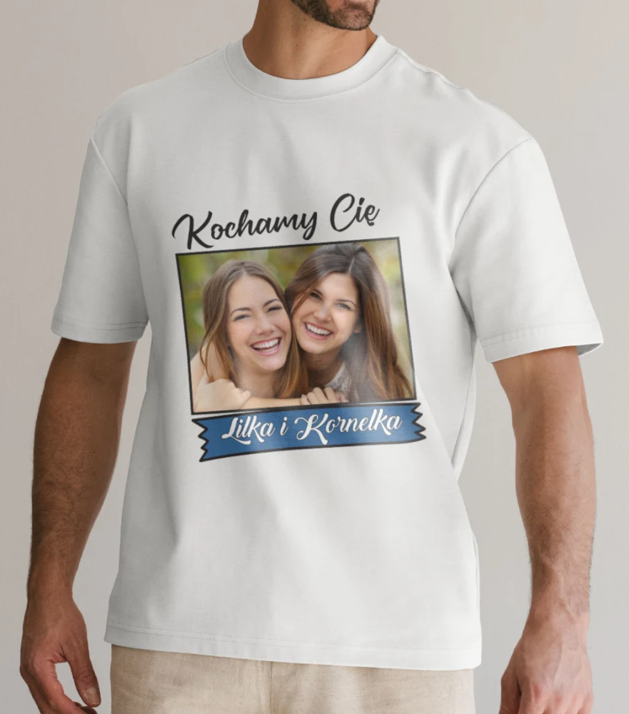 Koszulka Na Dzień Taty Z Imieniem i Zdjęciem