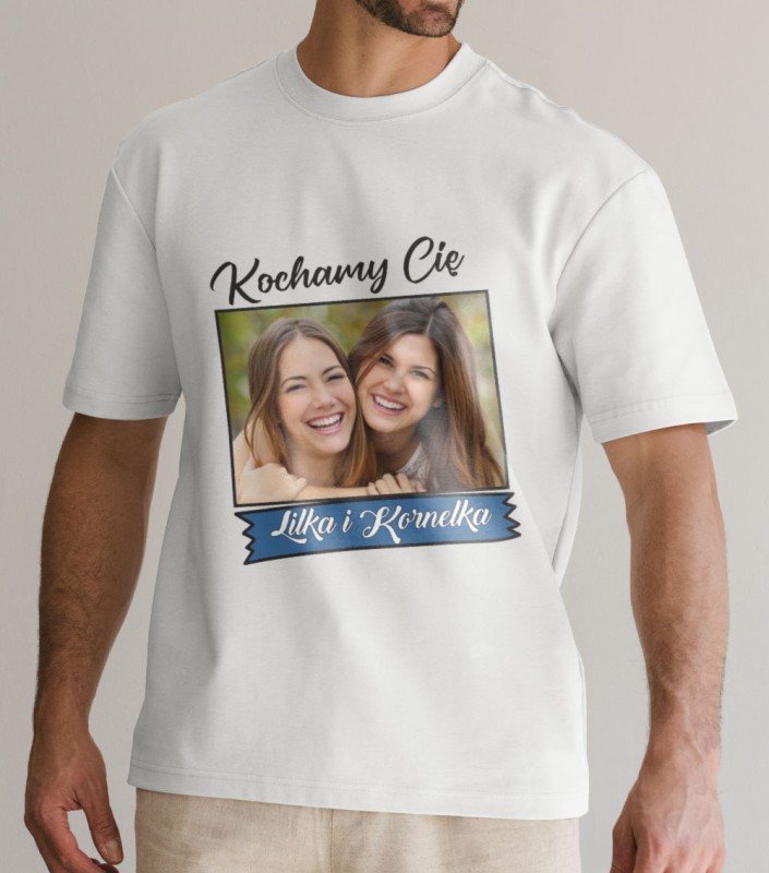 Koszulka Na Dzień Taty Z Imieniem i Zdjęciem