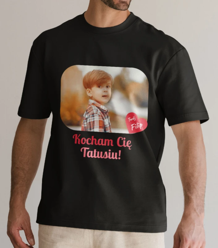 Koszulka Na Dzień Taty Z Imieniem i Zdjęciem