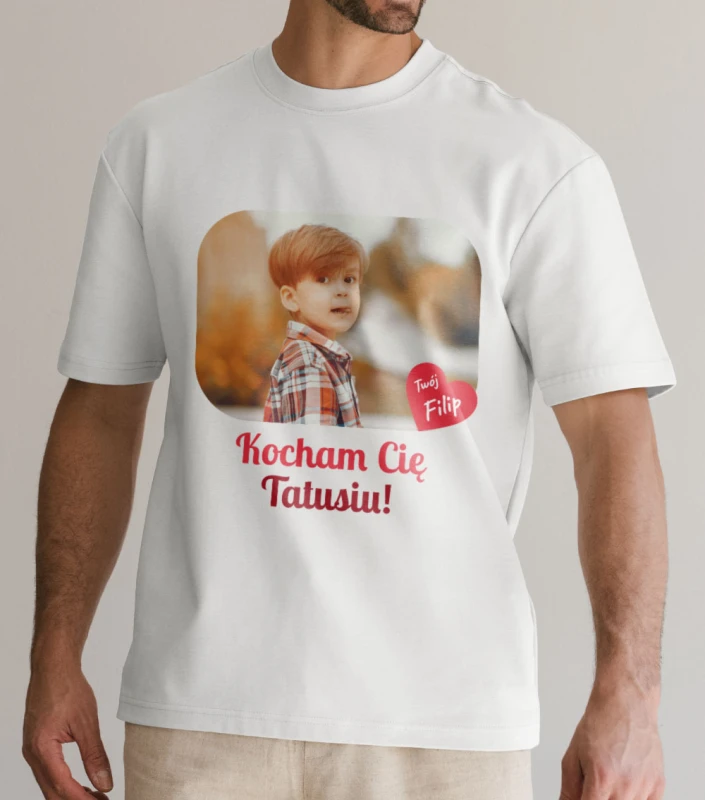 Koszulka Na Dzień Taty Z Imieniem i Zdjęciem