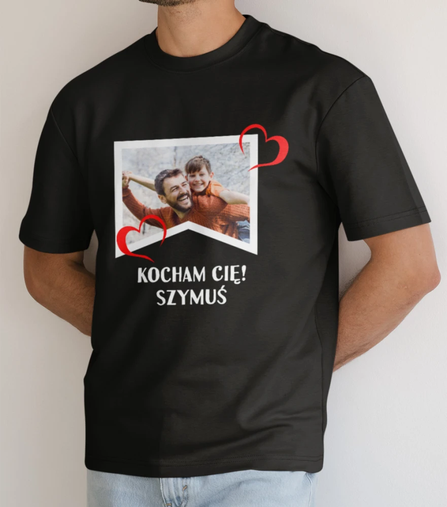 Koszulka Na Dzień Taty Z Imieniem i Zdjęciem