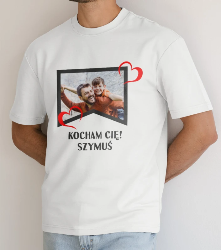 Koszulka Na Dzień Taty Z Imieniem i Zdjęciem