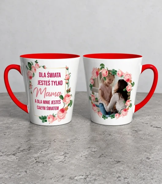Kubek Latte Na Dzień Mamy Dla Mnie Jesteś Całym Światem – miniatura 1000 × 1134