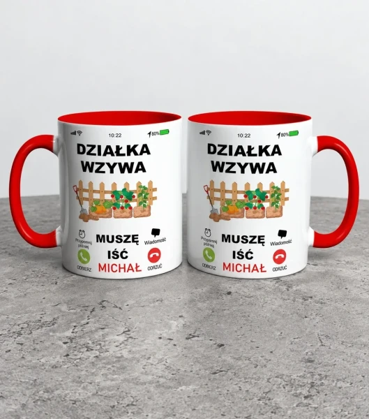 Kubek Działka Wzywa Muszę Iść – miniatura 1000 × 1134