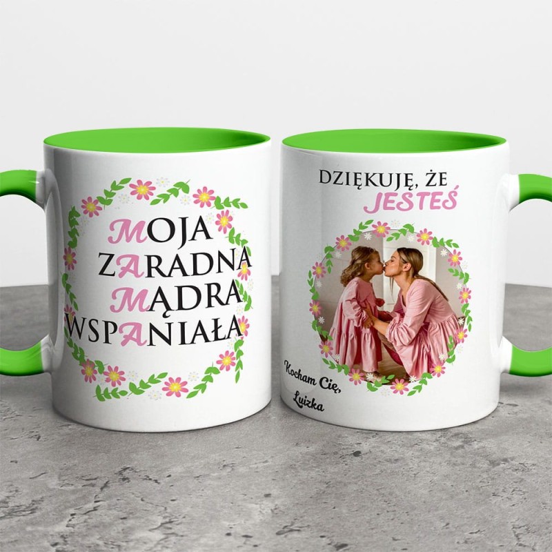 Kubek Na Dzień Mamy Ze Zdjęciem i Imieniem