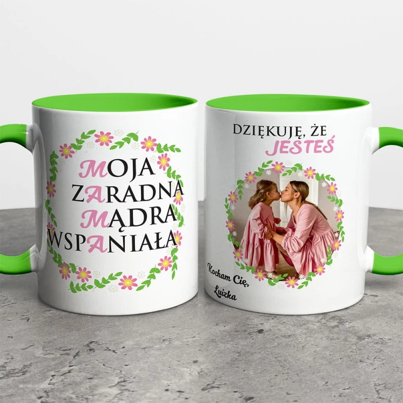 Kubek Na Dzień Mamy Ze Zdjęciem i Imieniem