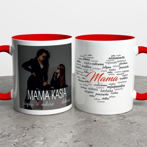 Kubek Na Dzień Mamy Ze Zdjęciem i Imieniem