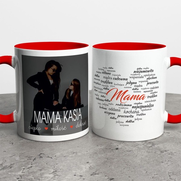 Kubek Na Dzień Mamy Ze Zdjęciem i Imieniem