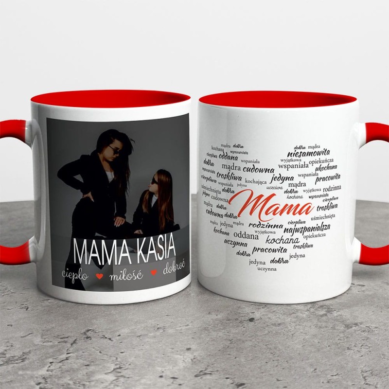 Kubek Na Dzień Mamy Ze Zdjęciem i Imieniem