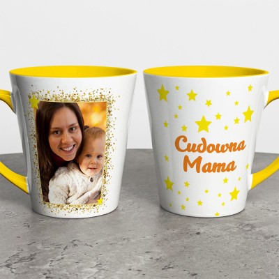 Kubek Latte Gwiazdki Cudowna Mama