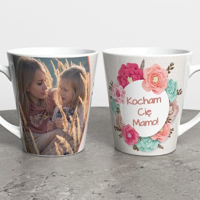 Kubek Latte Kwiaty Kocham Cię Mamo