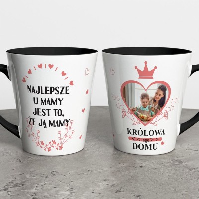 Kubek Latte Na Dzień Mamy Królowa Tego Domu