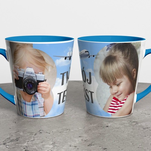 Foto Kubek Latte Ze Zdjęciem i Napisem