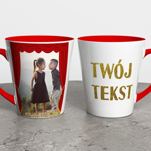 Foto Kubek Latte Ze Zdjęciem i Napisem