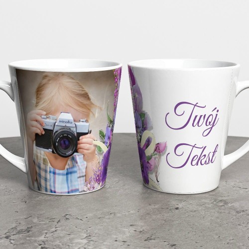 Foto Kubek Latte Ze Zdjęciem i Napisem